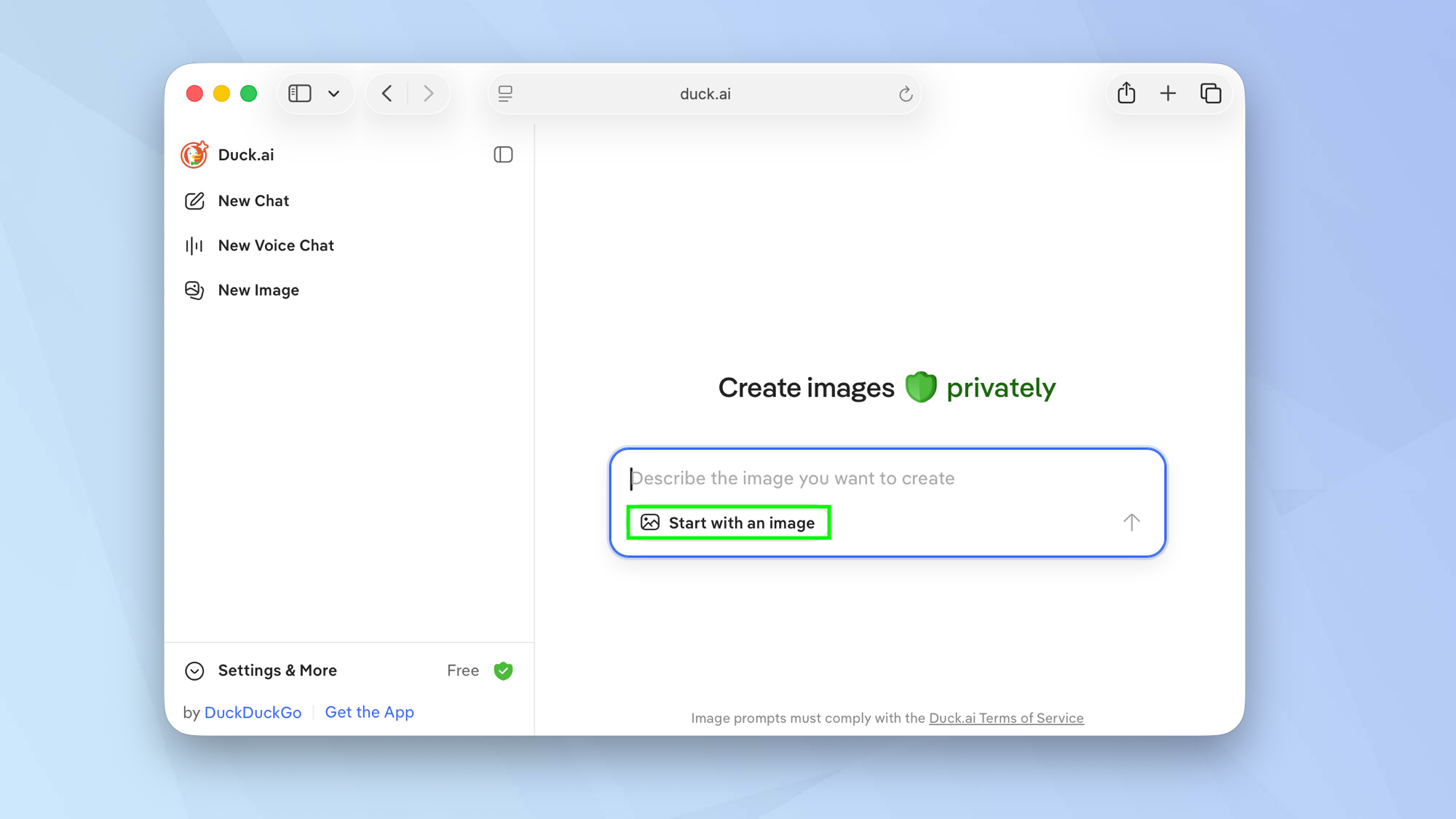 Chỉnh sửa hình ảnh trong DuckDuckGo bằng AI ẩn danh