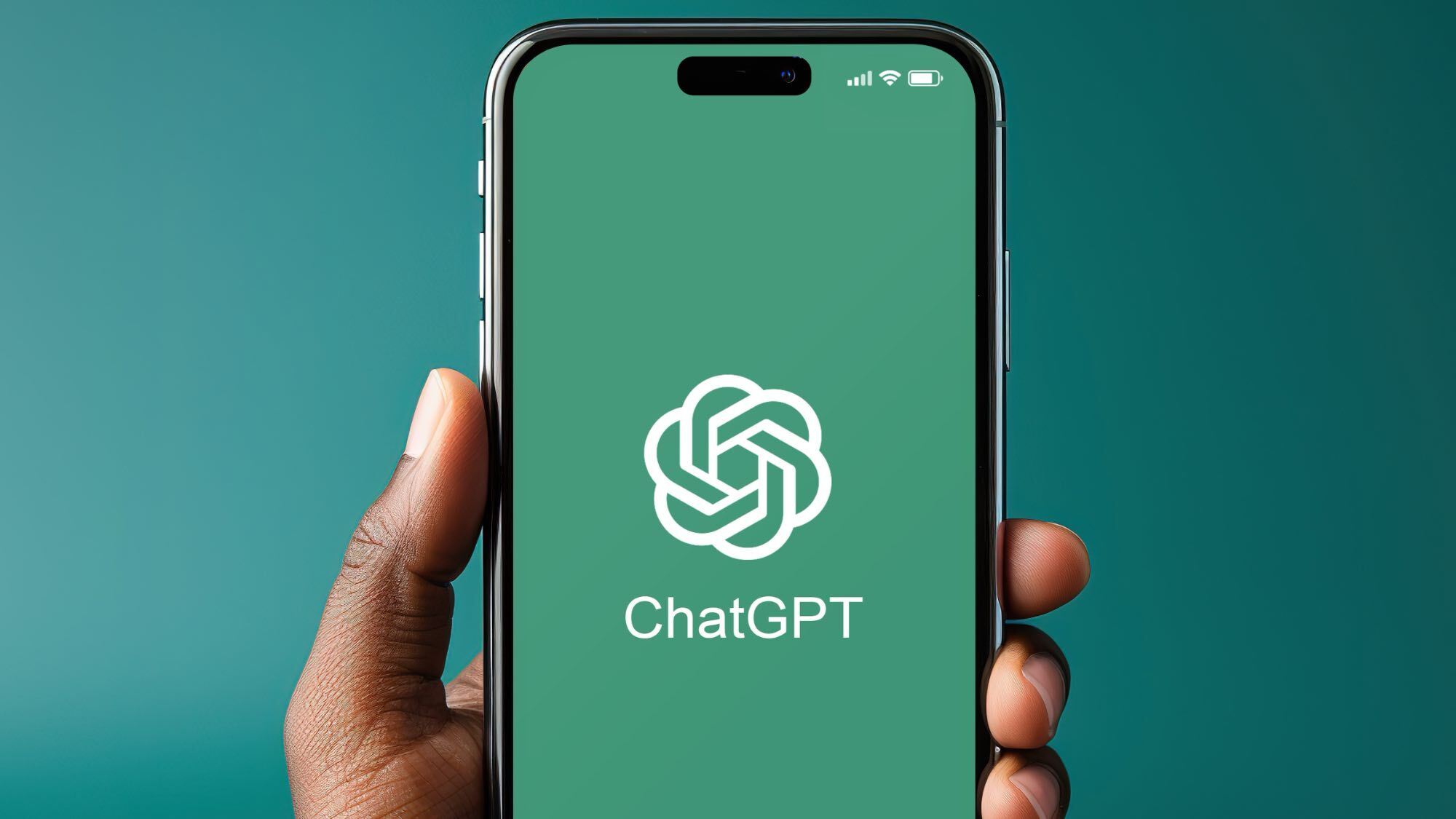 Logo ChatGPT trên một chiếc điện thoại